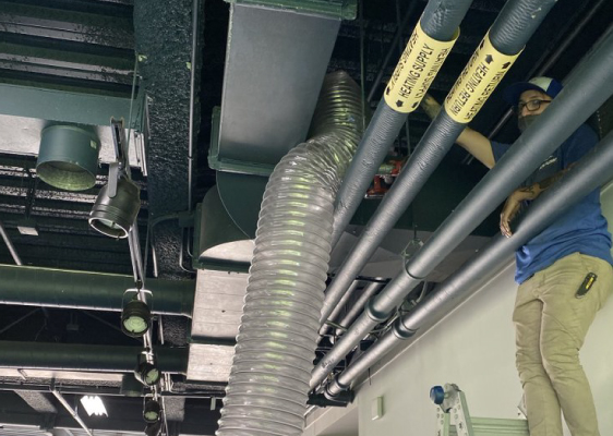 Connecting-Negative-Pressure-Suction-Machine-To-System-Air-Duct-Cleaning